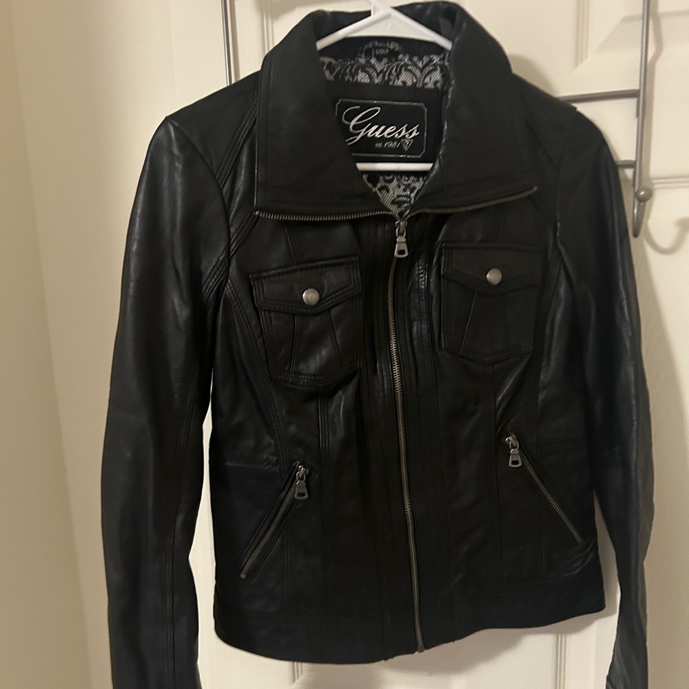 Guess genuine leather jacket